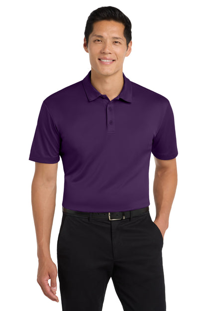 Custom Embroidered Port Authority Polos in Bright Purple