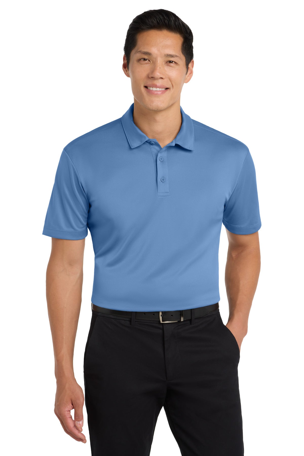 Custom Embroidered Port Authority Polos in Carolina Blue