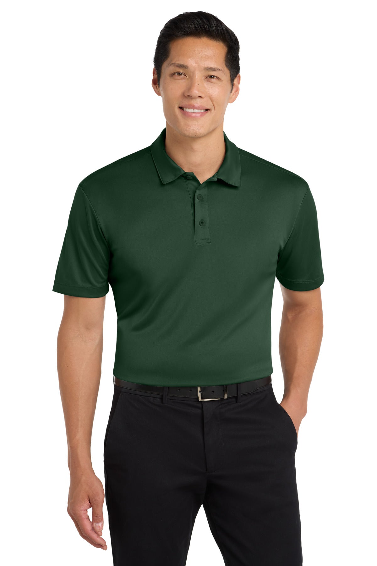 Custom Embroidered Port Authority Polos in Dark Green