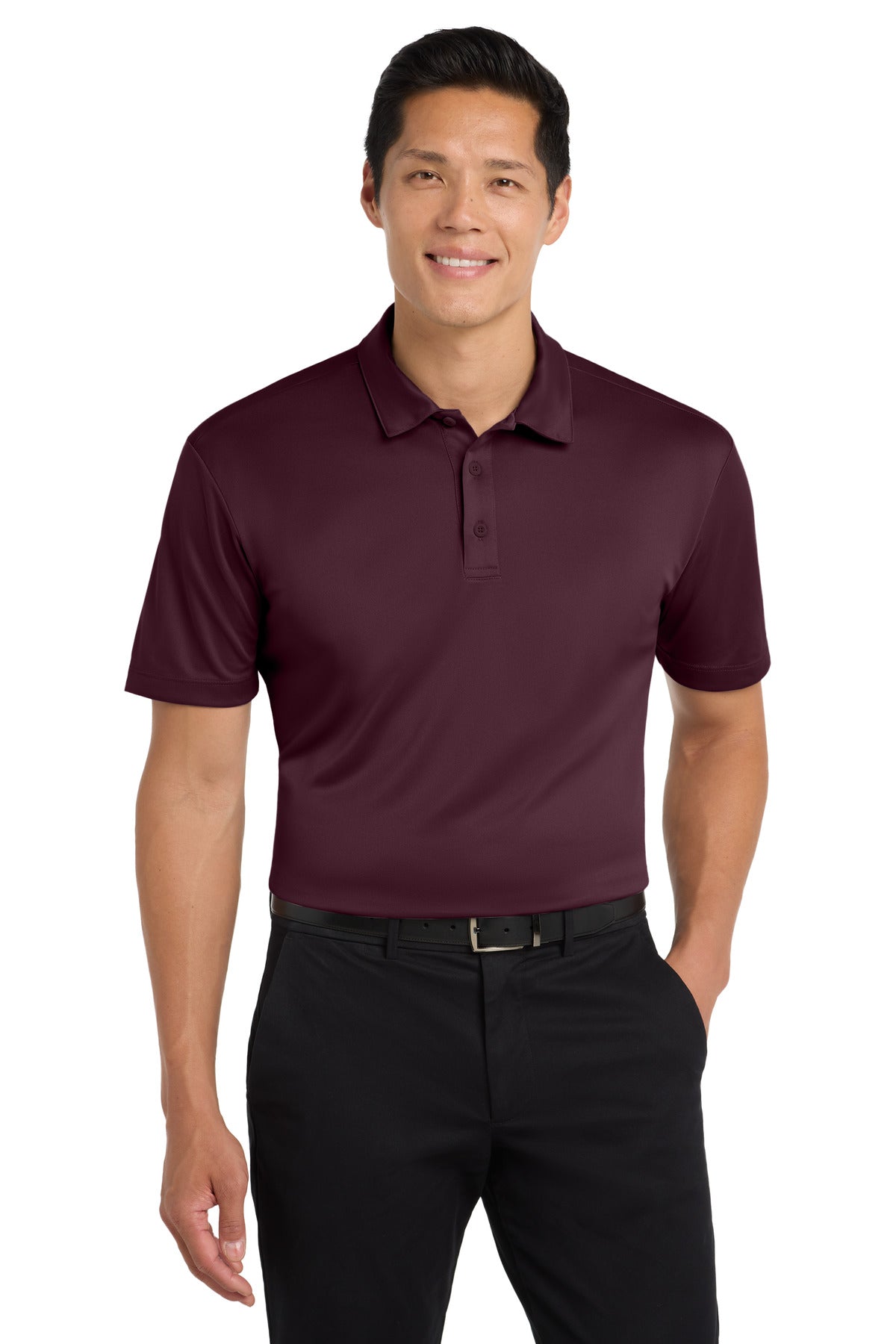 Custom Embroidered Port Authority Polos in Maroon