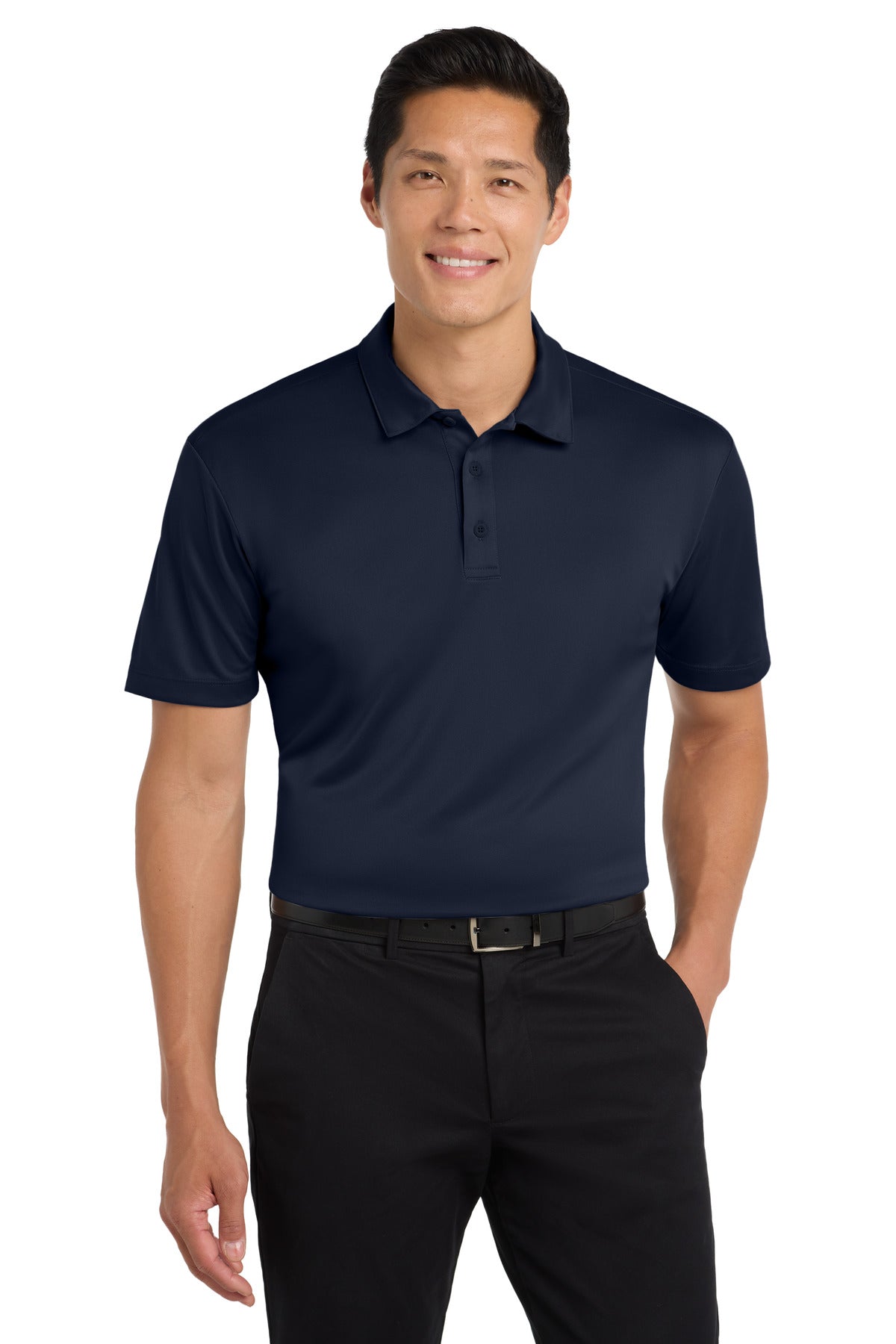 Custom Embroidered Port Authority Polos in Navy
