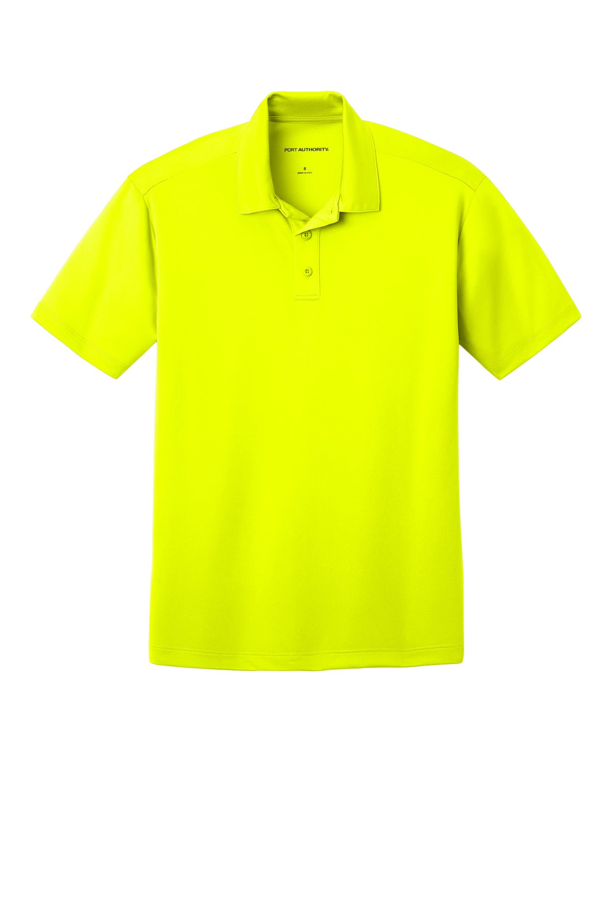 Custom Embroidered Port Authority Polos in Neon Yellow