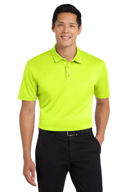 Custom Embroidered Port Authority Polos in Neon Yellow