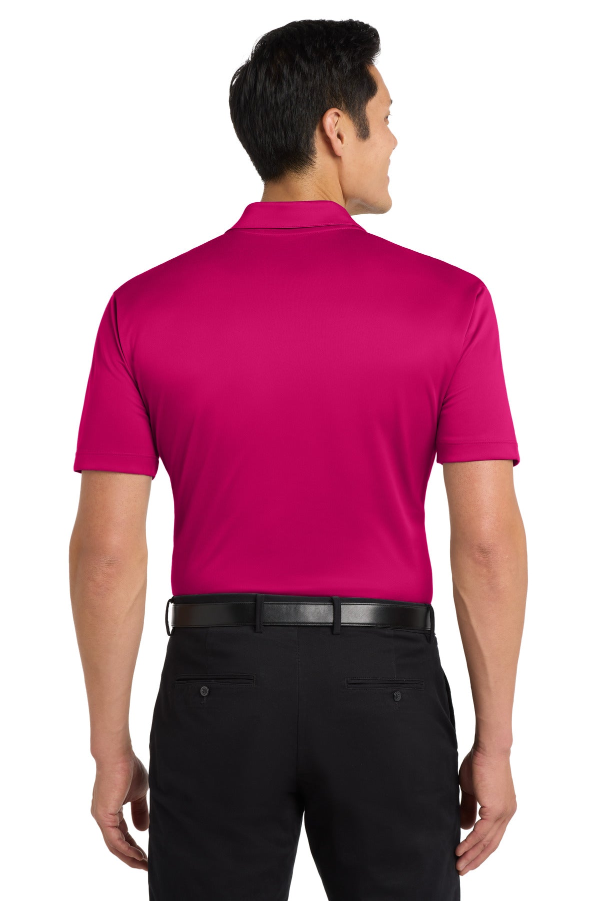 Custom Embroidered Port Authority Polos in Pink Raspberry