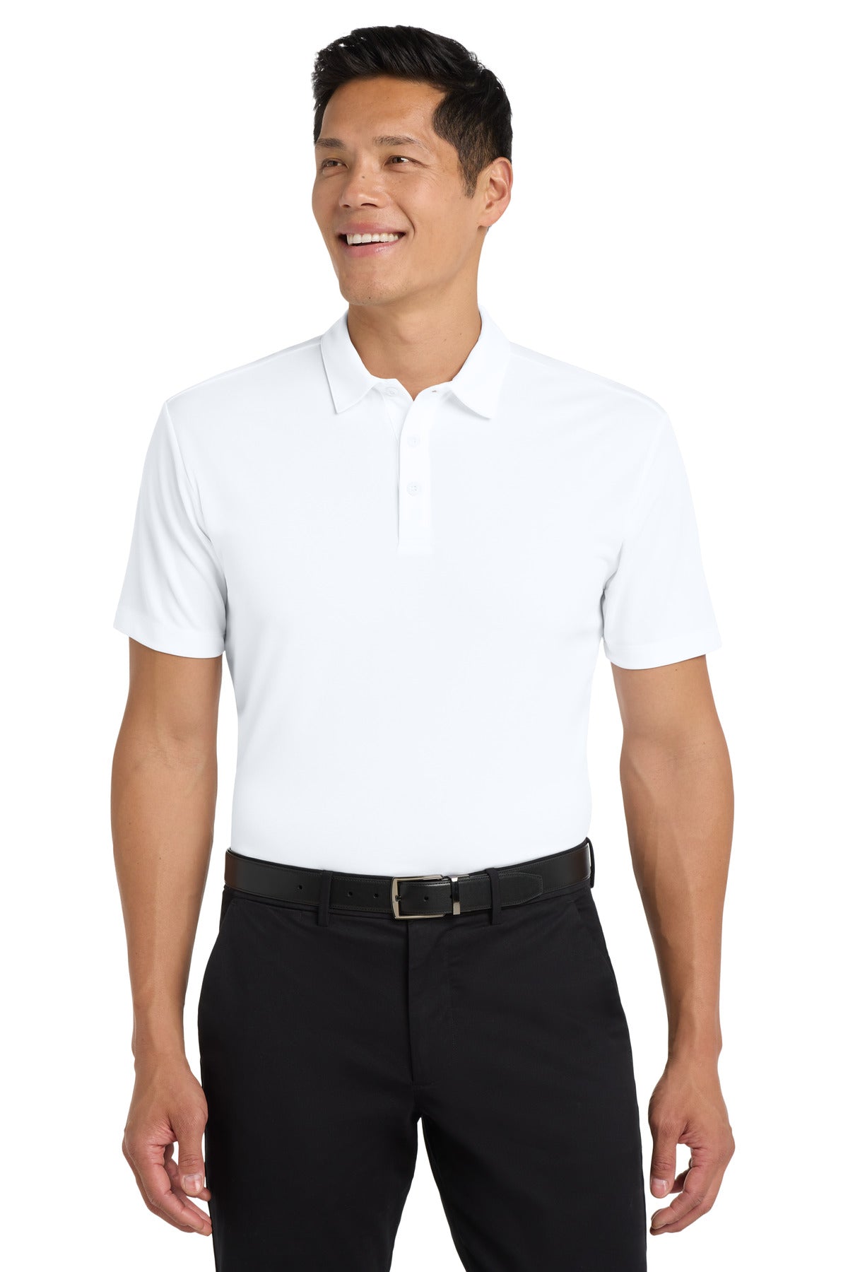 Custom Embroidered Port Authority Polos in White