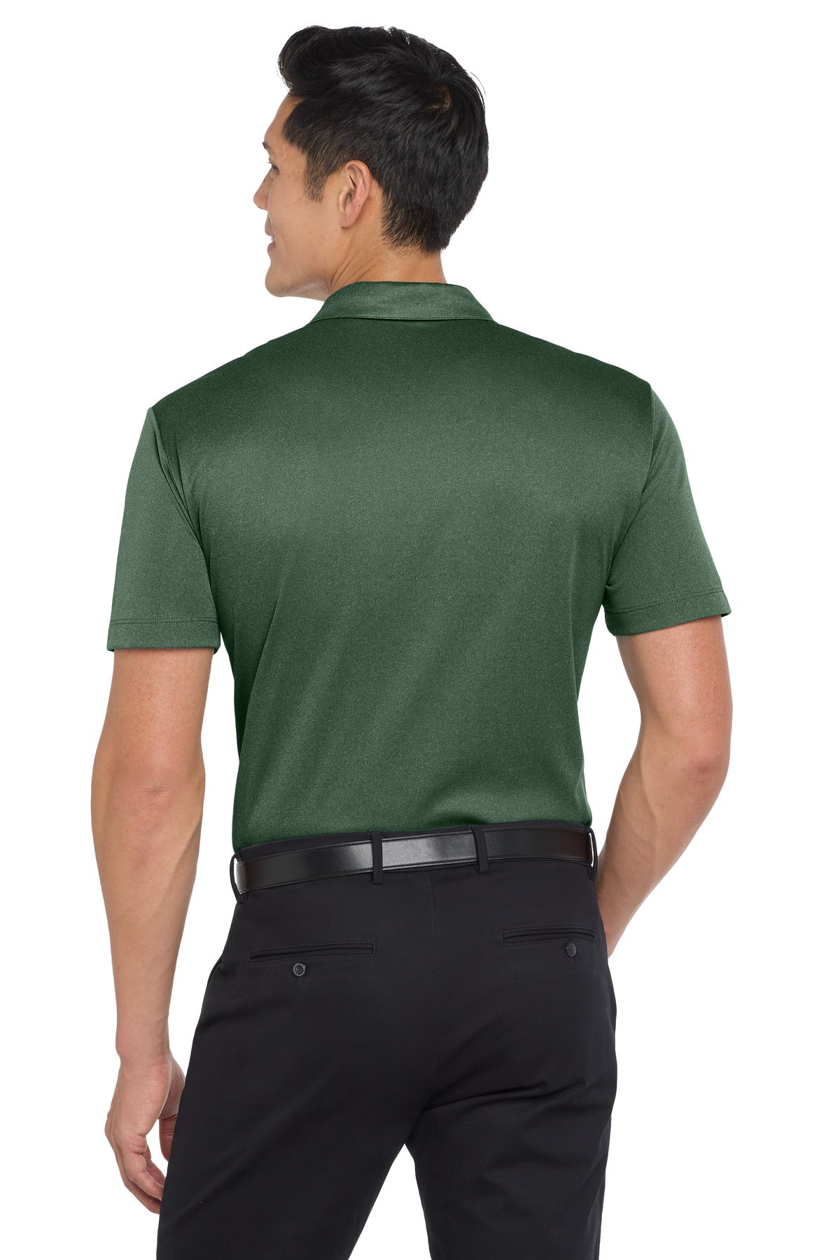 Custom Embroidered Port Authority  Heathered Silk Touch  Performance Polo. K542,Green Glen Heather