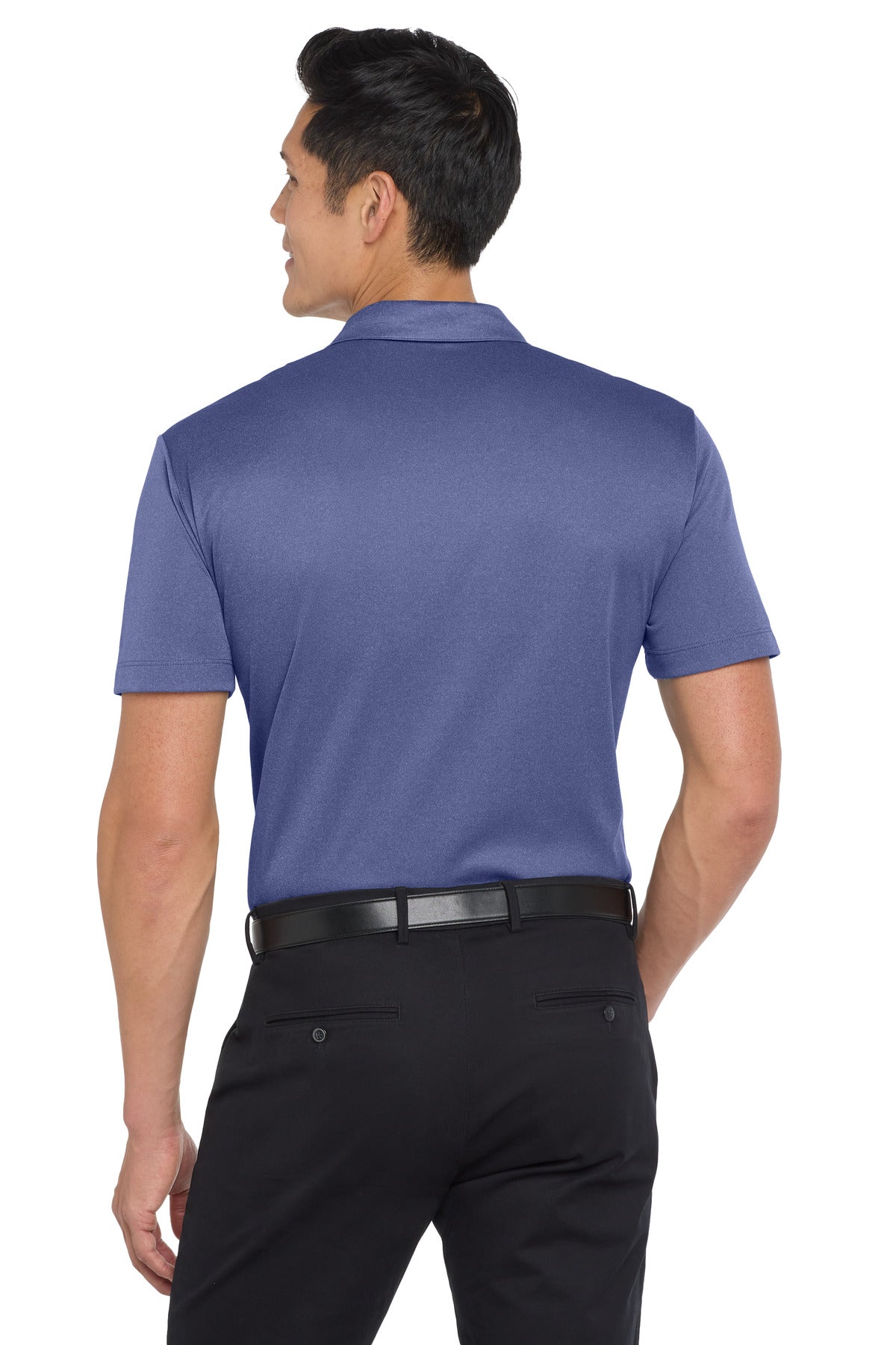Custom Embroidered Port Authority  Heathered Silk Touch  Performance Polo. K542,Royal Heather
