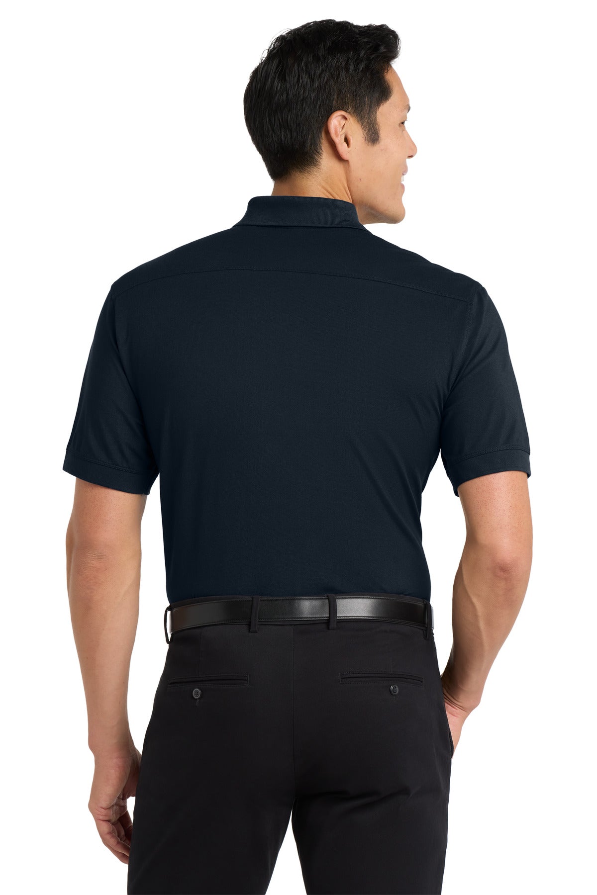 Custom Embroidered Port Authority Stretch Pique Polo. K555,Dress Blue Navy