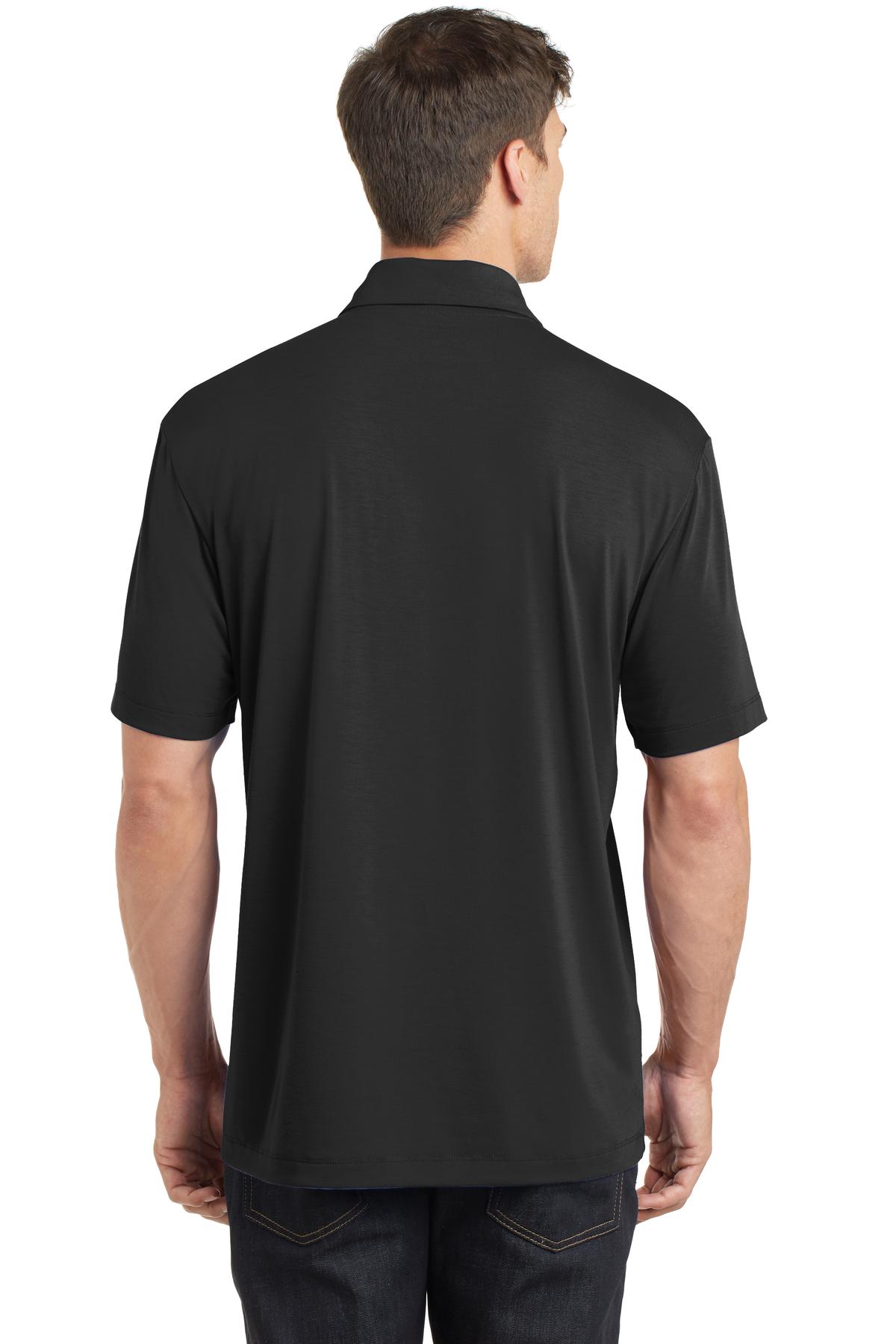 Custom Embroidered Port Authority Cotton Touch Performance Polo. K568,Black