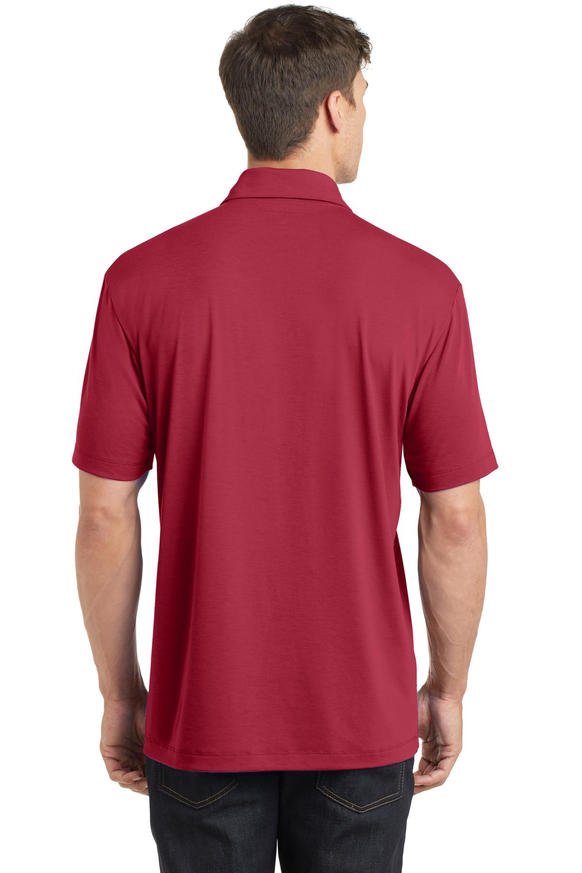 Custom Embroidered Port Authority Cotton Touch Performance Polo. K568,Chili Red