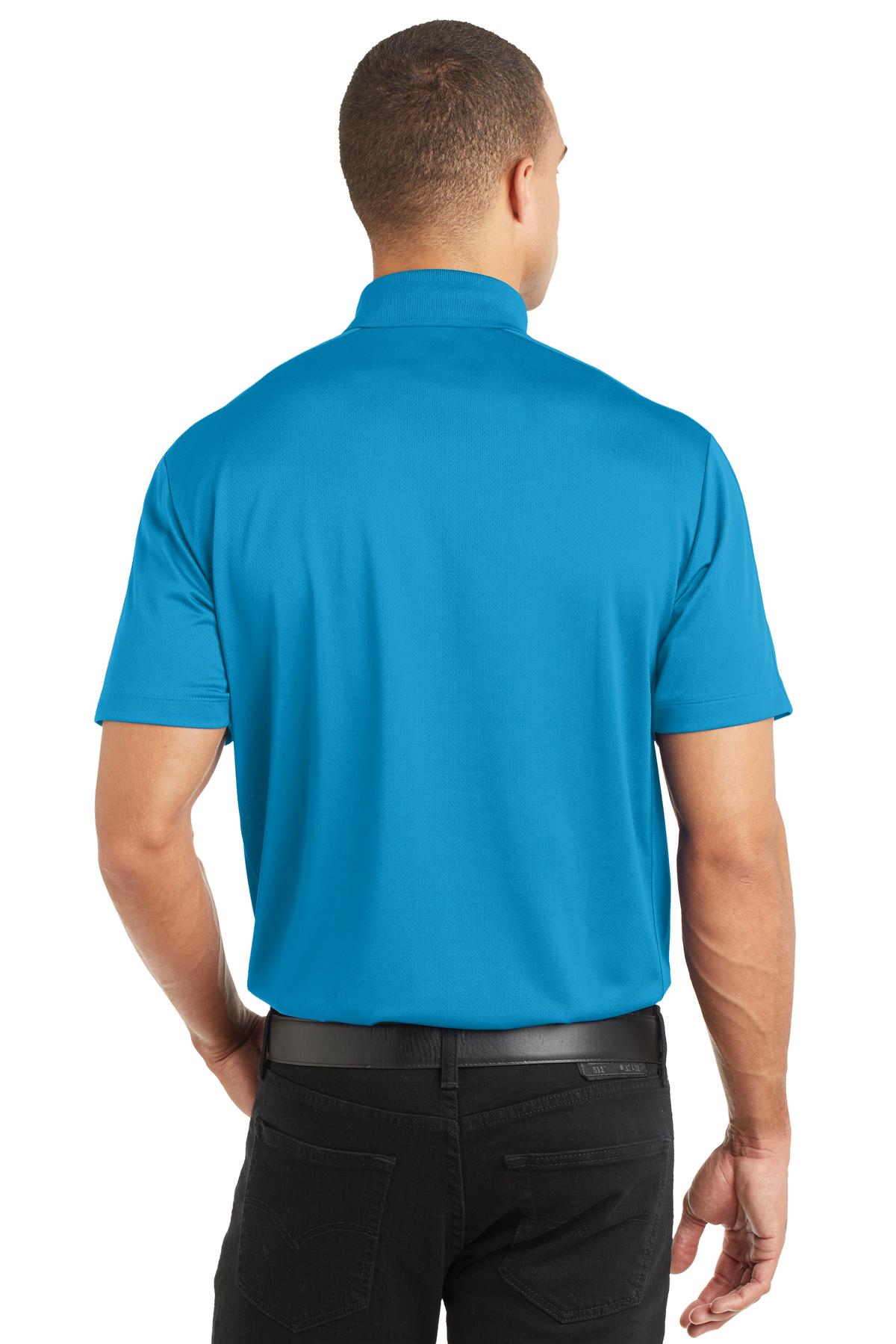 Custom Embroidered Port Authority Diamond Jacquard Polo. K569,Blue Wake