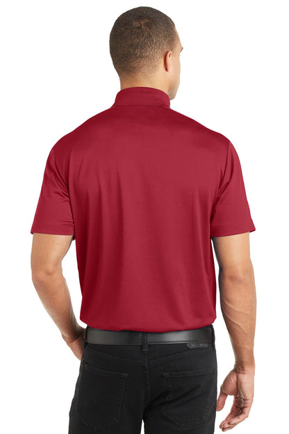 Custom Embroidered Port Authority Diamond Jacquard Polo. K569,Rich Red
