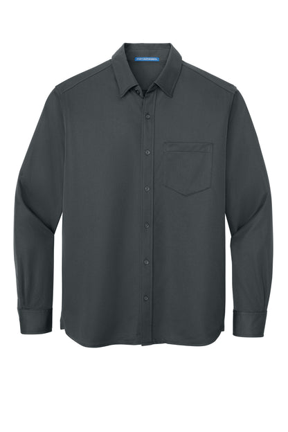 Custom Embroidered Port Authority Polos/Knits in Battleship Grey