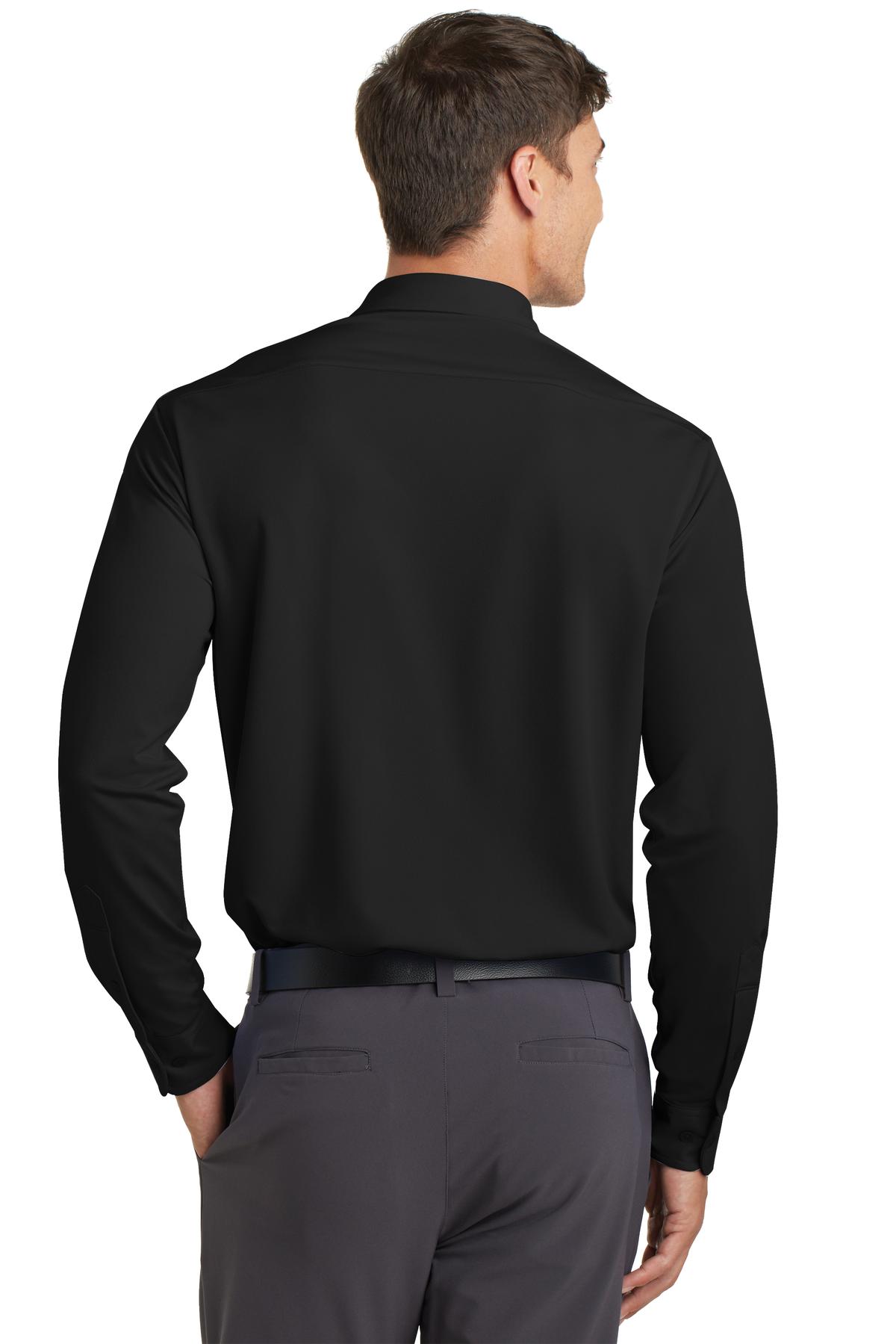 Custom Embroidered Port Authority Dimension Knit Dress Shirt. K570,Black
