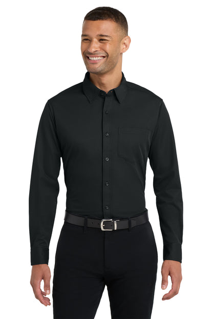 Custom Embroidered Port Authority Polos/Knits in Black