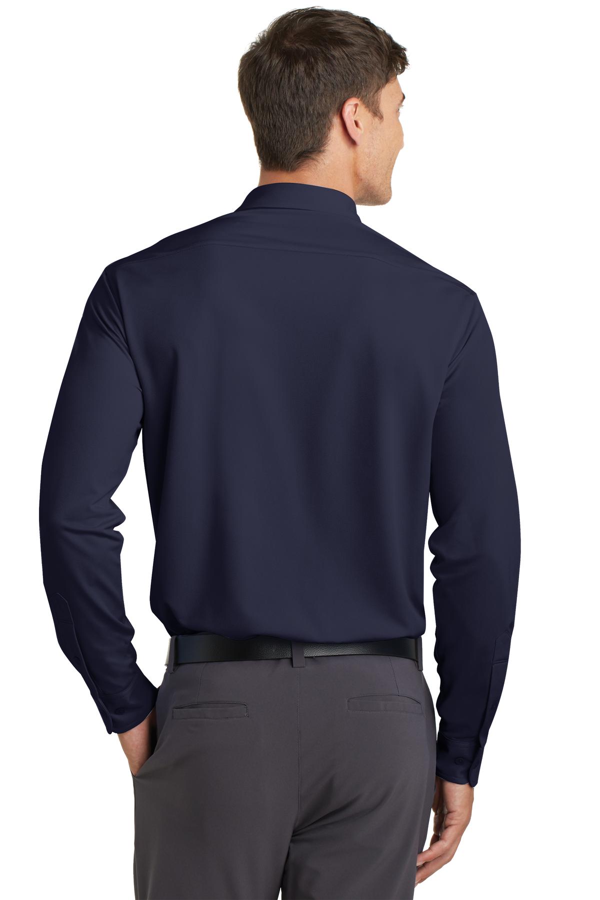 Custom Embroidered Port Authority Dimension Knit Dress Shirt. K570,Dark Navy