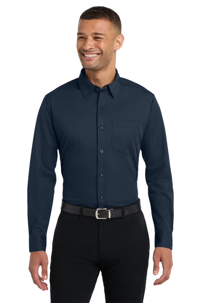 Custom Embroidered Port Authority Polos/Knits in Dark Navy