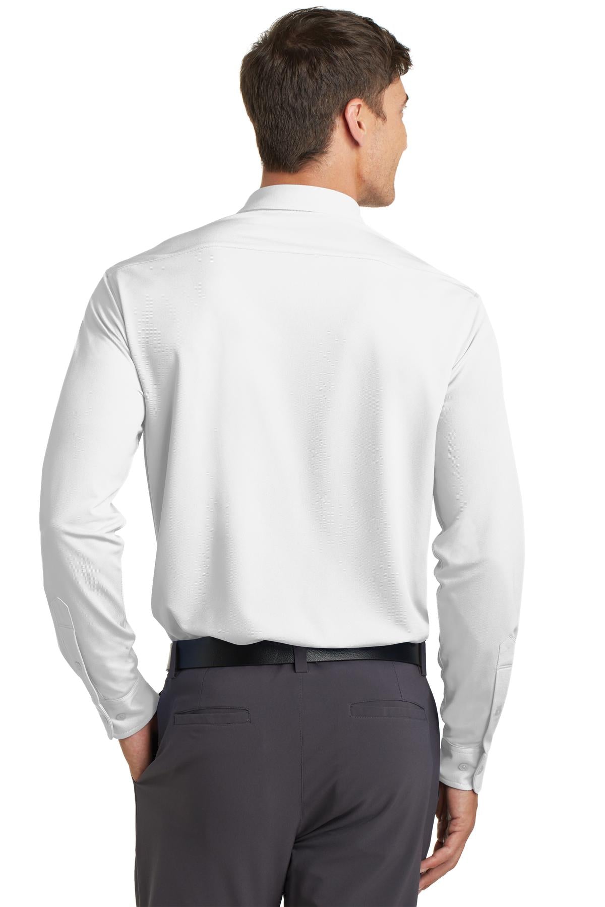 Custom Embroidered Port Authority Dimension Knit Dress Shirt. K570,White