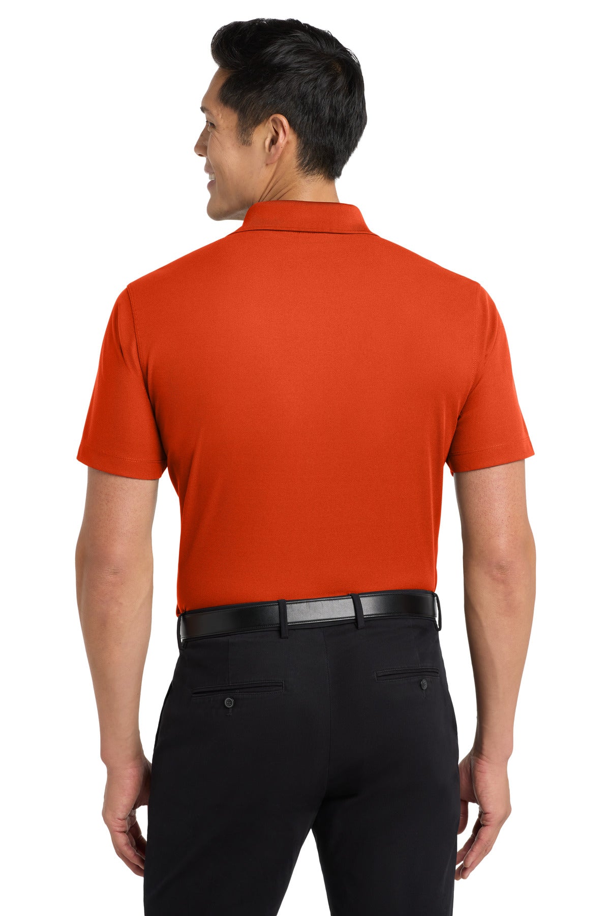 Custom Embroidered Port Authority Polos/Knits in Autumn Orange