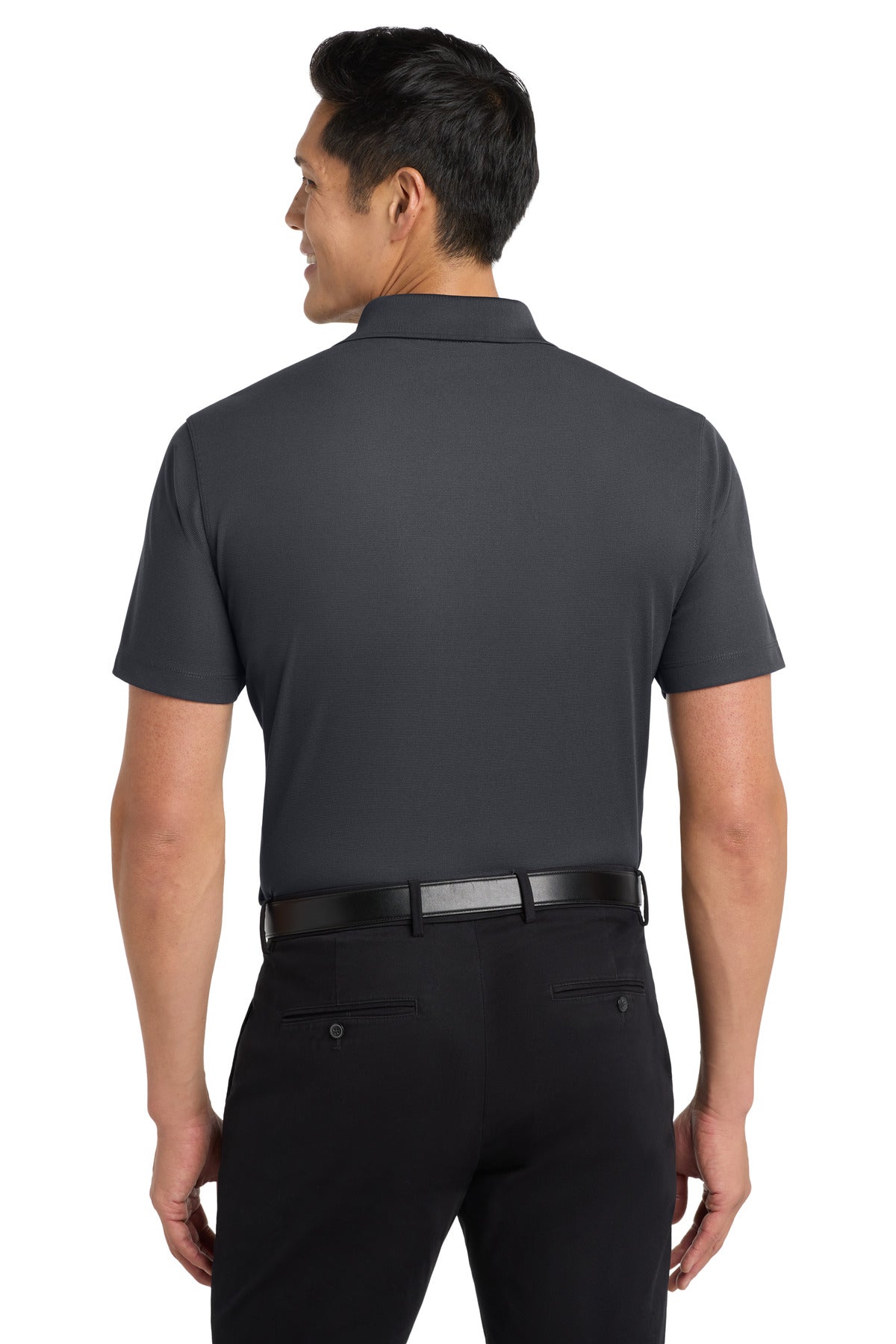 Custom Embroidered Port Authority Polos/Knits in Battleship Grey