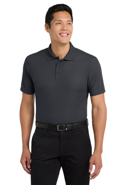 Custom Embroidered Port Authority Polos/Knits in Battleship Grey