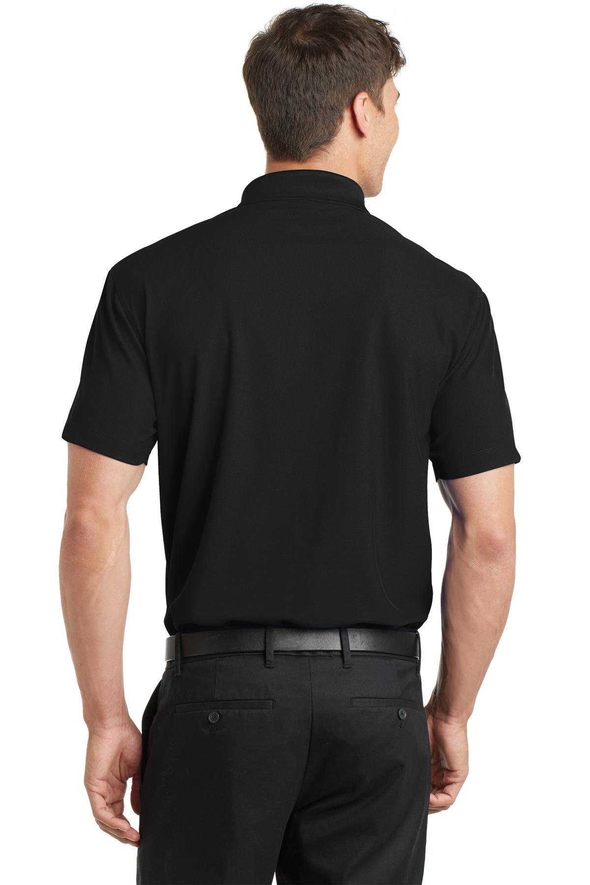 Custom Embroidered Port Authority Dry Zone Grid Polo. K572,Black