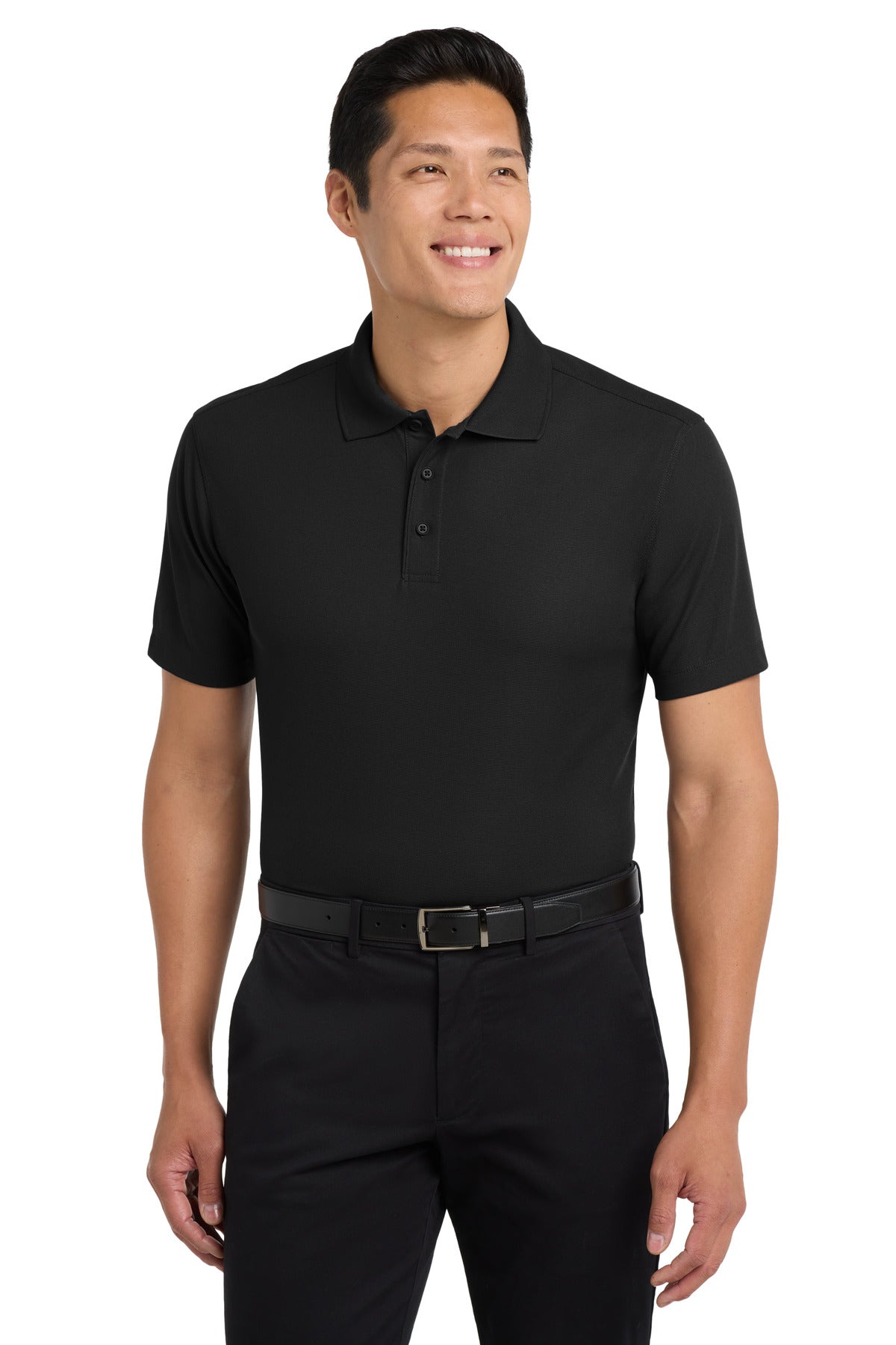 Custom Embroidered Port Authority Polos/Knits in Black