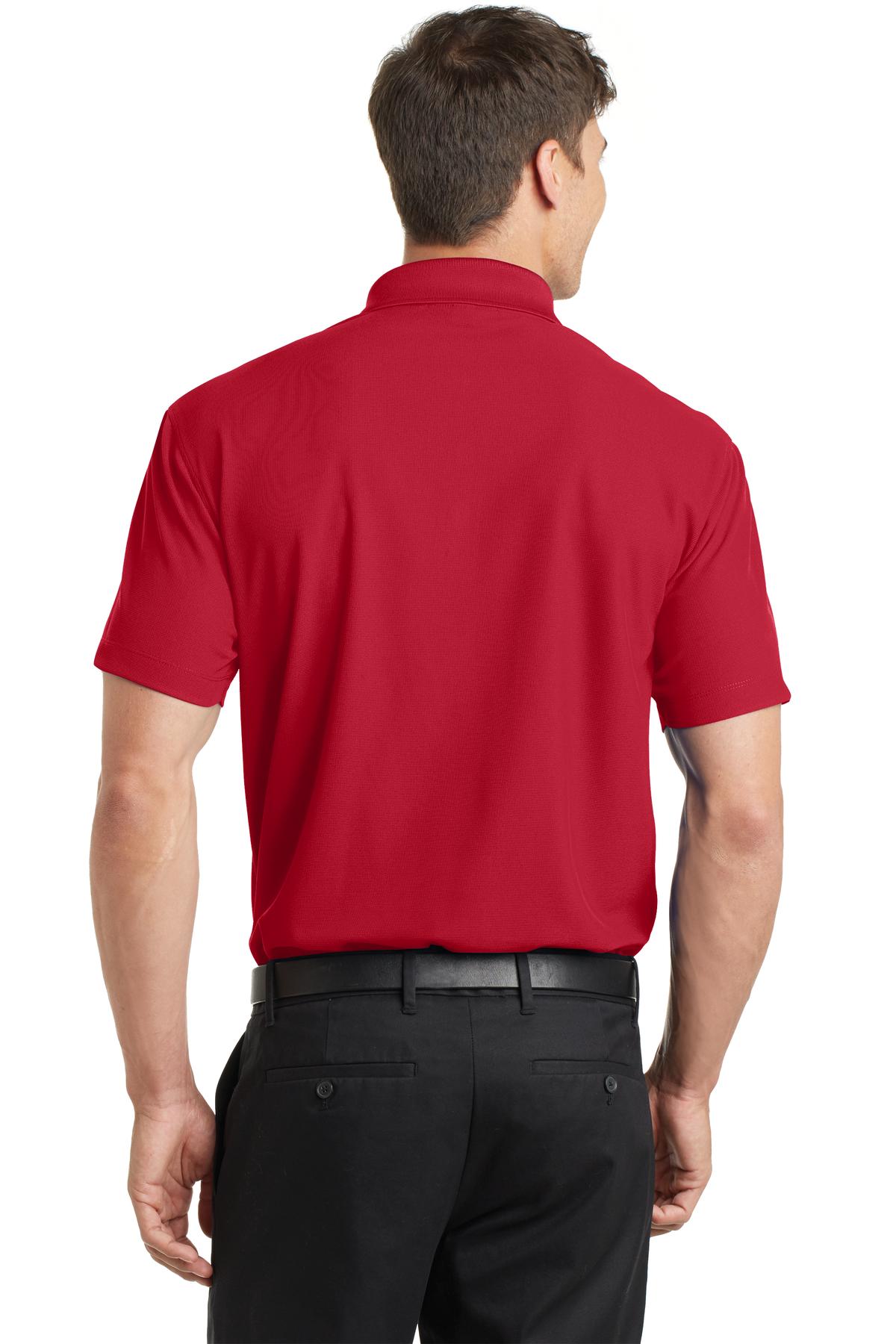 Custom Embroidered Port Authority Dry Zone Grid Polo. K572,Engine Red