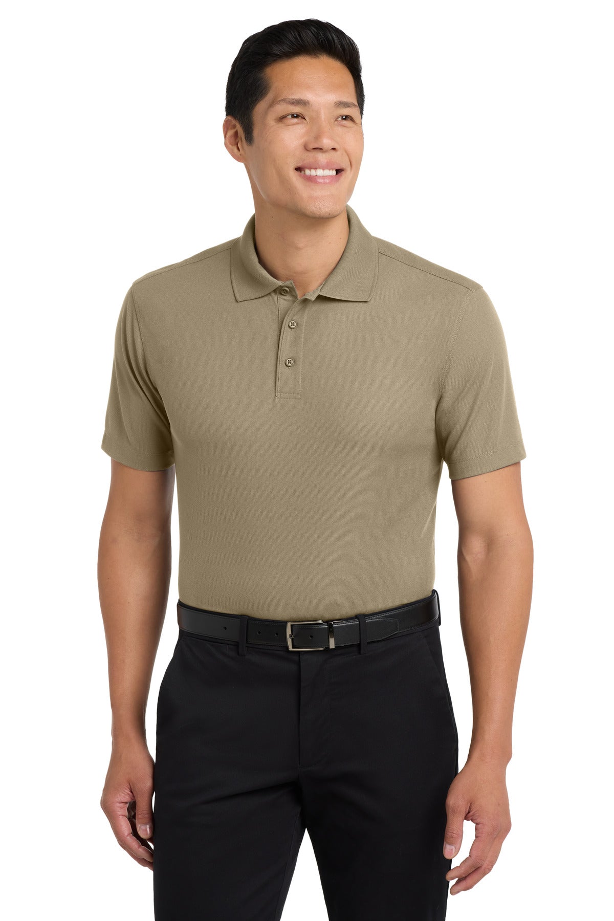 Custom Embroidered Port Authority Polos/Knits in Tan
