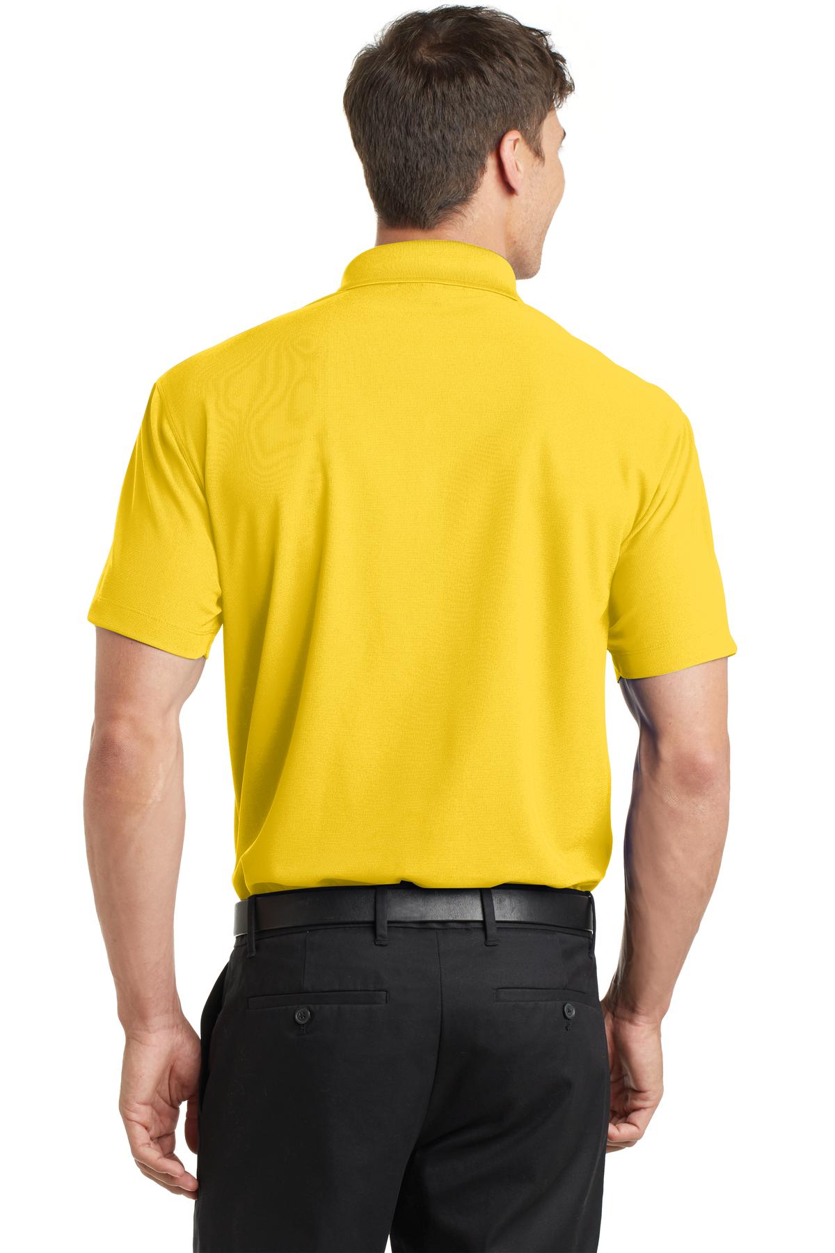 Custom Embroidered Port Authority Dry Zone Grid Polo. K572,Yellow