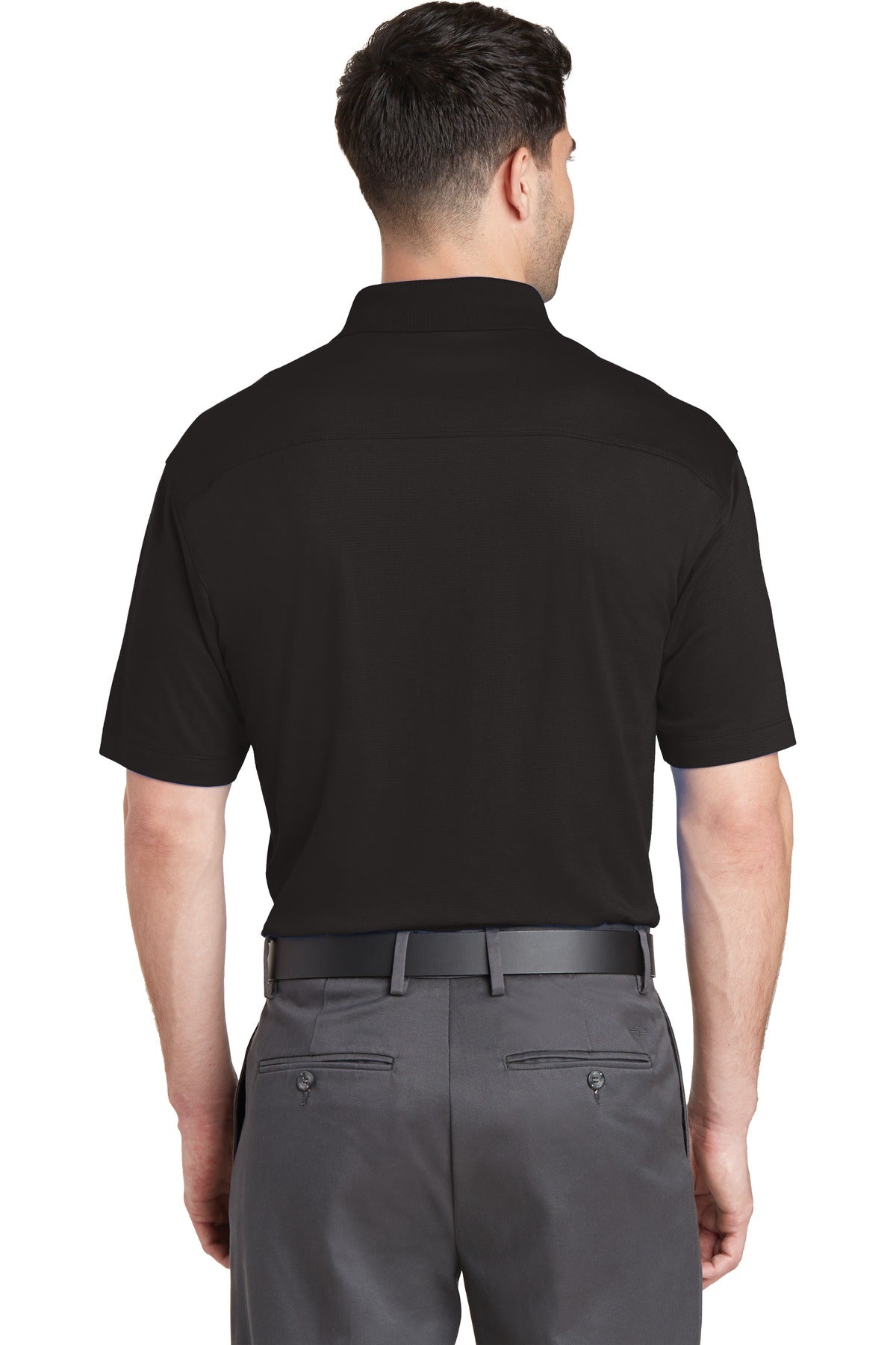 Custom Embroidered Port Authority Rapid Dry Mesh Polo. K573,Black