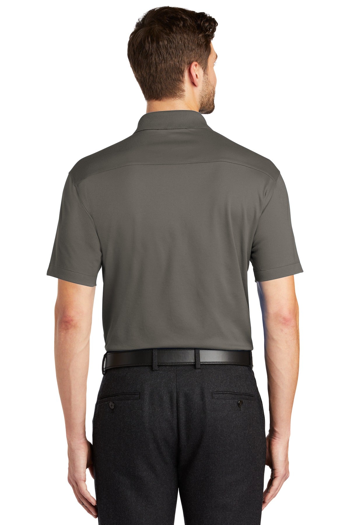 Custom Embroidered Port Authority Rapid Dry Mesh Polo. K573,Grey Smoke