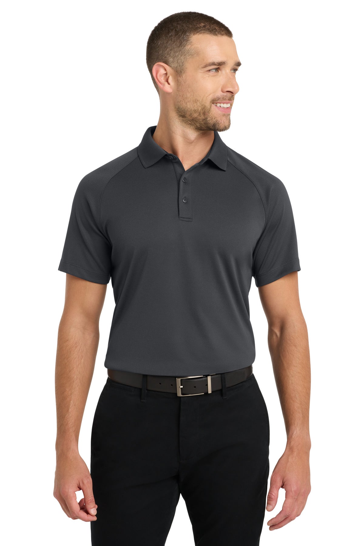 Custom Embroidered Port Authority Polos/Knits in Battleship Grey