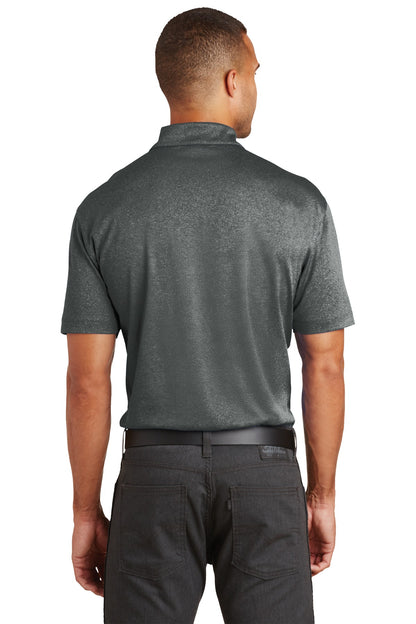 Custom Embroidered Port Authority Trace Heather Polo. K576,Charcoal Heather