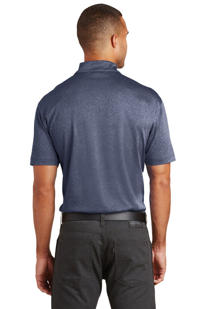 Custom Embroidered Port Authority Trace Heather Polo. K576,True Navy Heather
