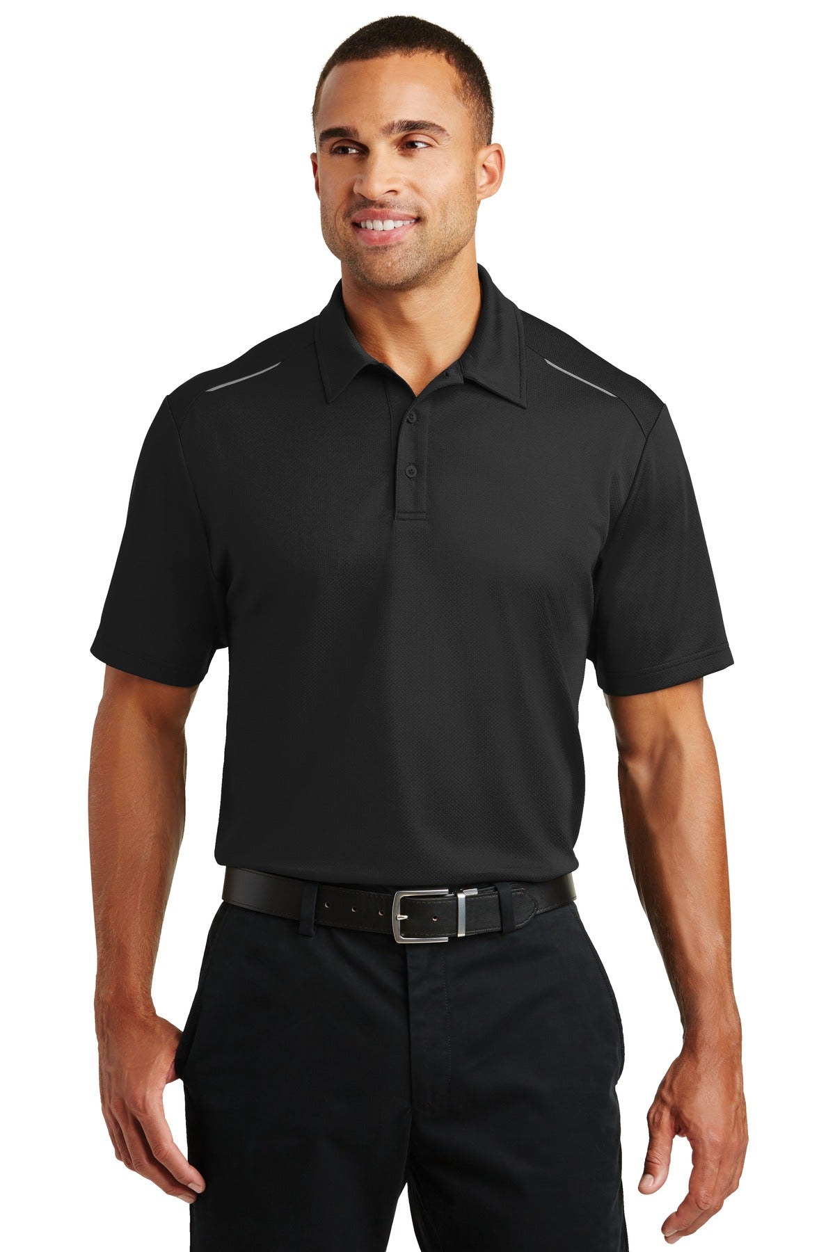 Custom Embroidered Port Authority Polos/Knits in Black