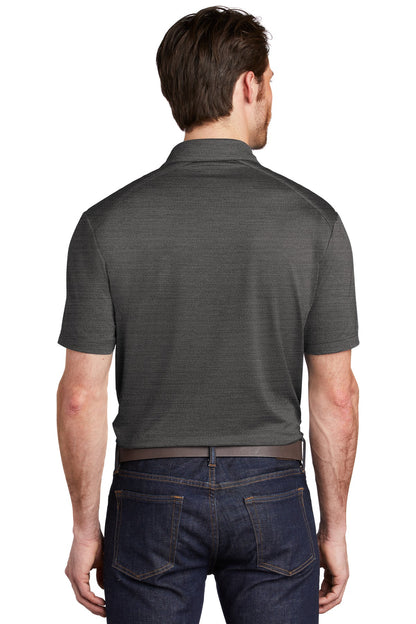 Custom Embroidered Port Authority  Stretch Heather Polo K583,Black/ Thunder Grey