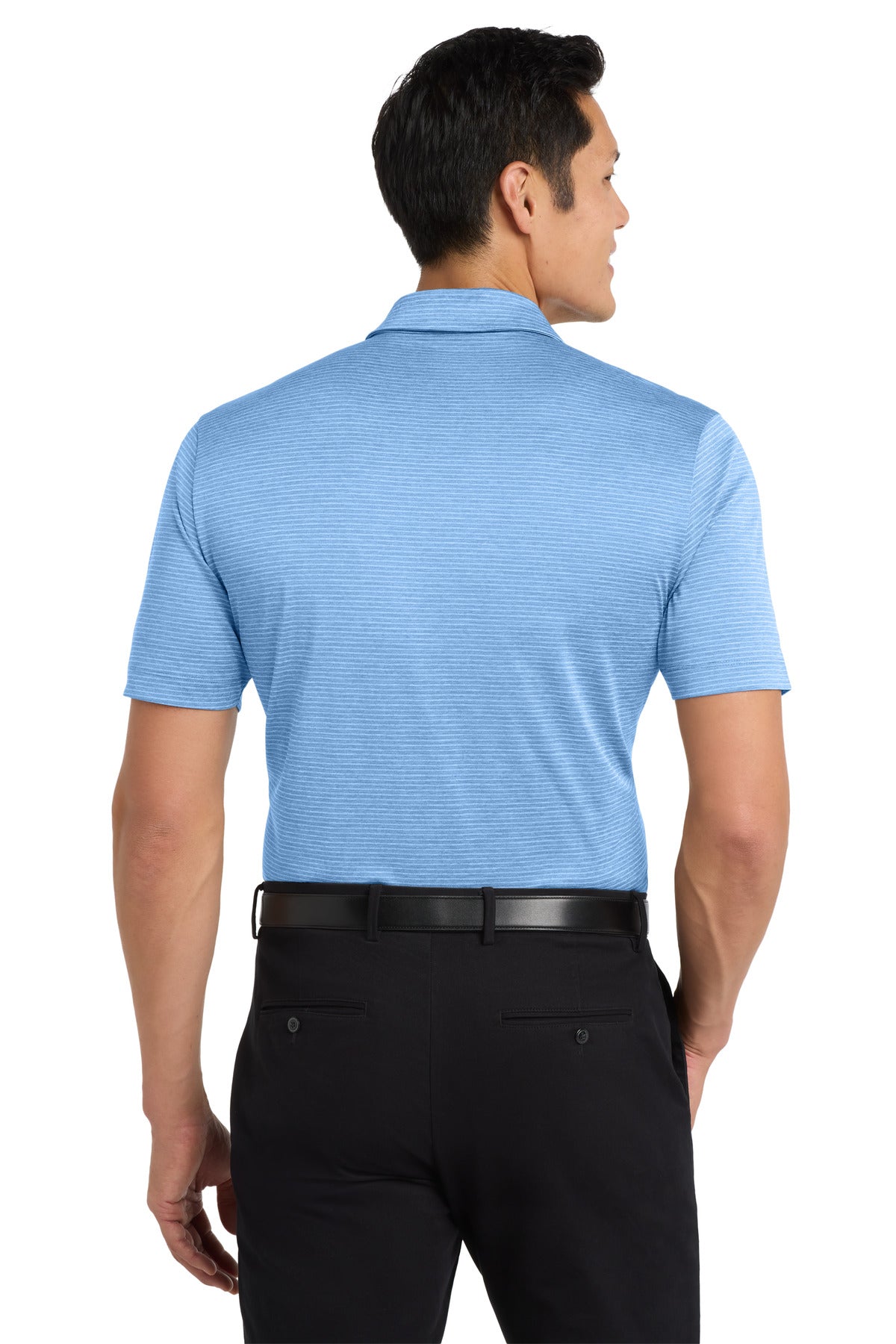 Custom Embroidered Port Authority  Shadow Stripe Polo. K585,Carolina Blue