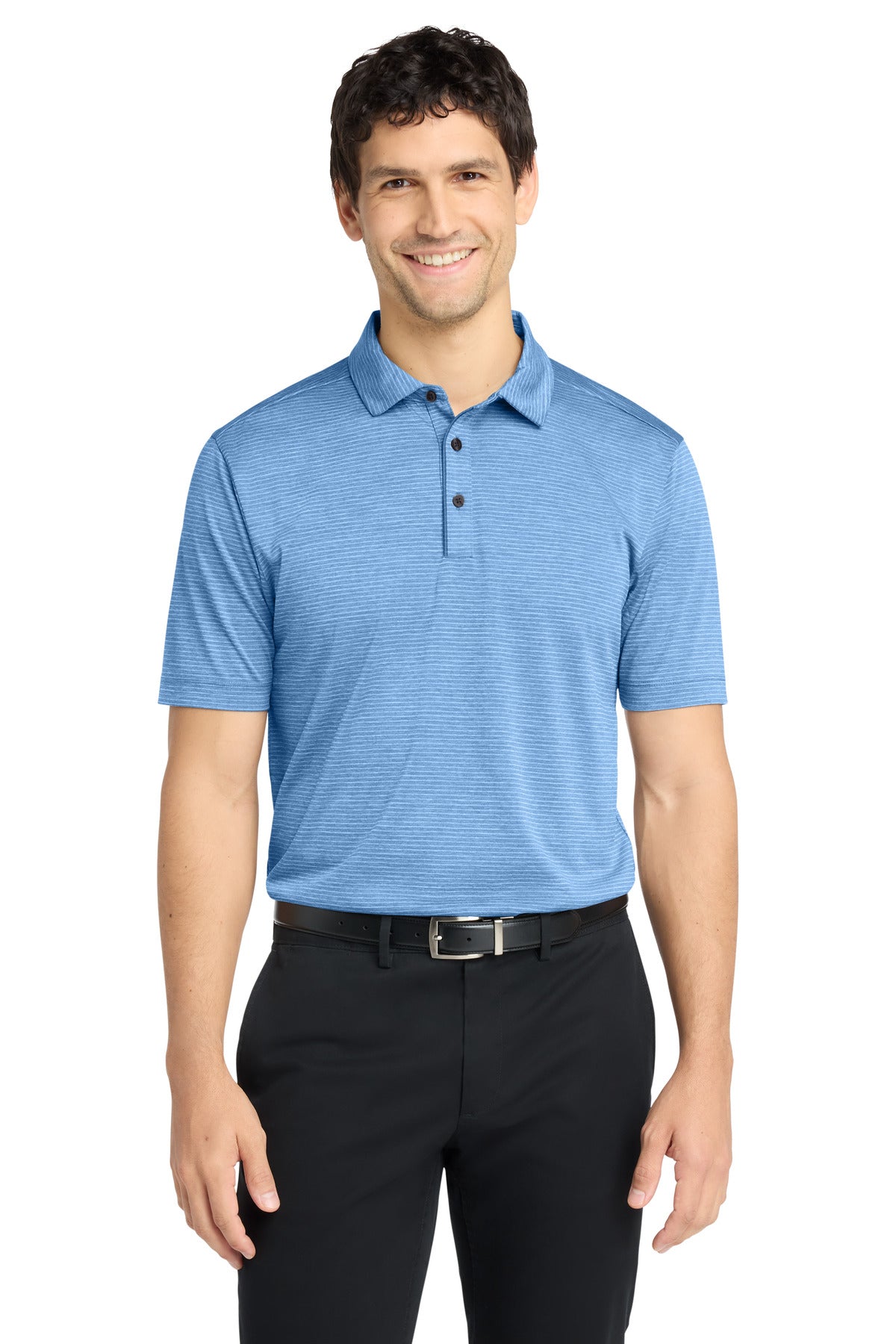 Custom Embroidered Port Authority Polos/Knits in Carolina Blue