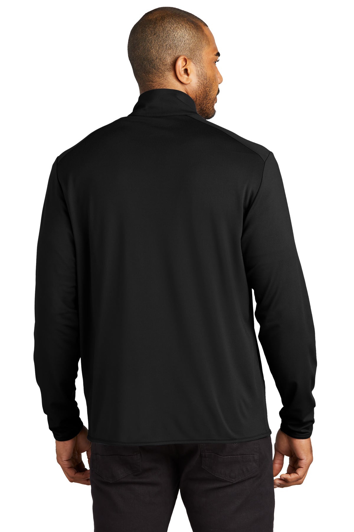 Custom Embroidered Port Authority Accord Stretch Fleece Full-Zip K595,Black