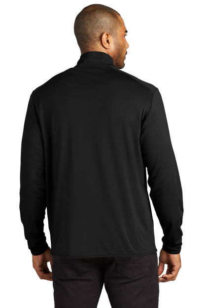 Custom Embroidered Port Authority Accord Stretch Fleece Full-Zip K595,Black