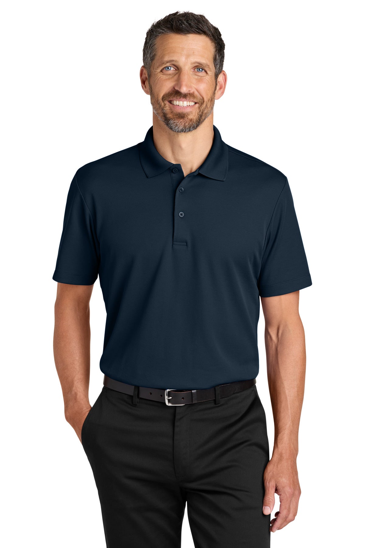 Custom Embroidered Port Authority Polos/Knits in Night Navy