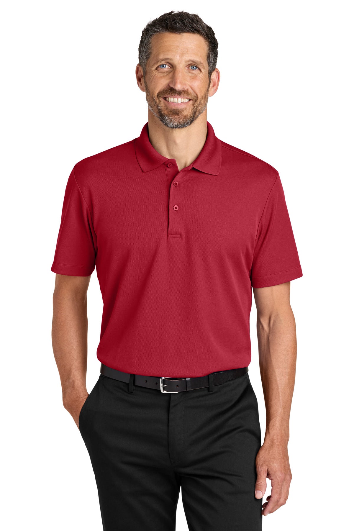 Custom Embroidered Port Authority Polos/Knits in Rich Red