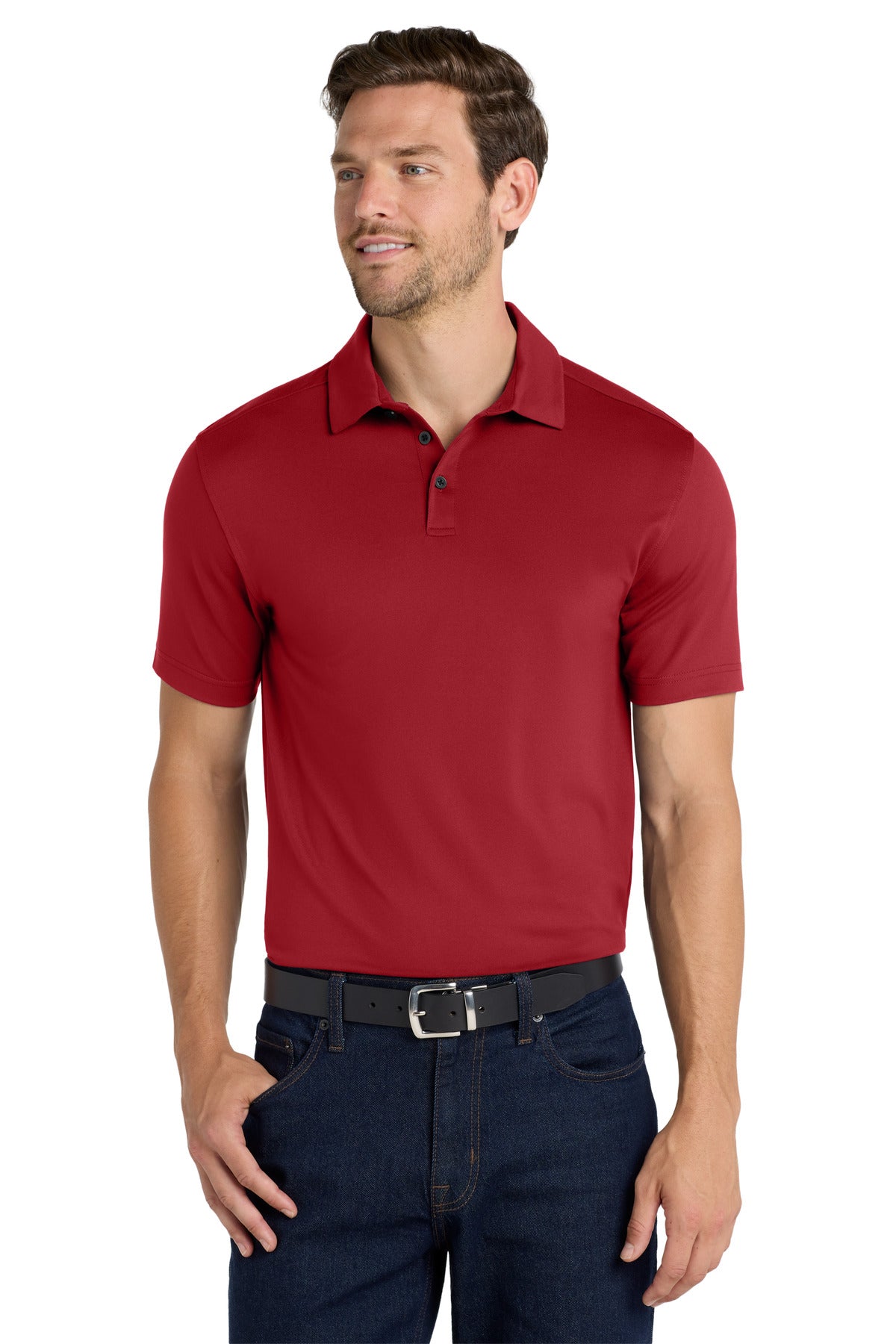 Custom Embroidered Port Authority Polos in Garnet
