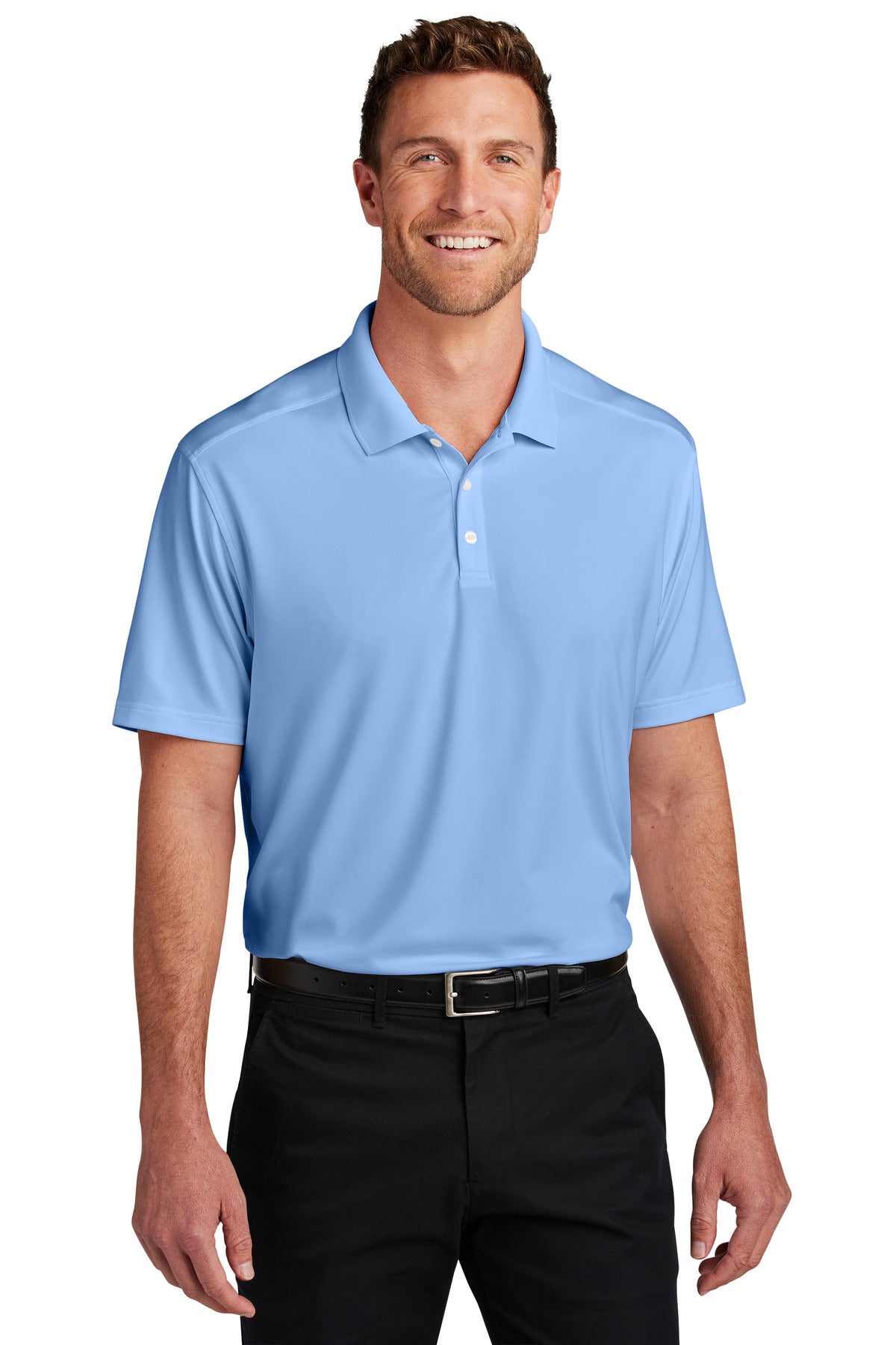 Custom Embroidered Port Authority Polos/Knits in Swiss Blue