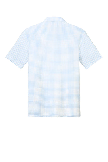 Custom Embroidered Port Authority Polos/Knits in Cloud Blue Check