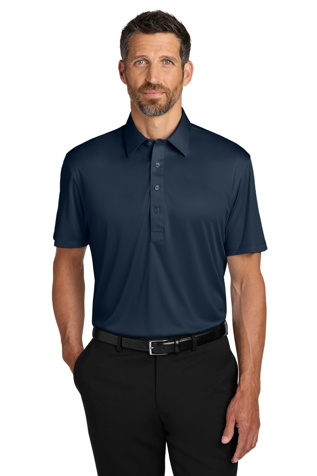 Custom Embroidered Port Authority Polos/Knits in River Blue Navy