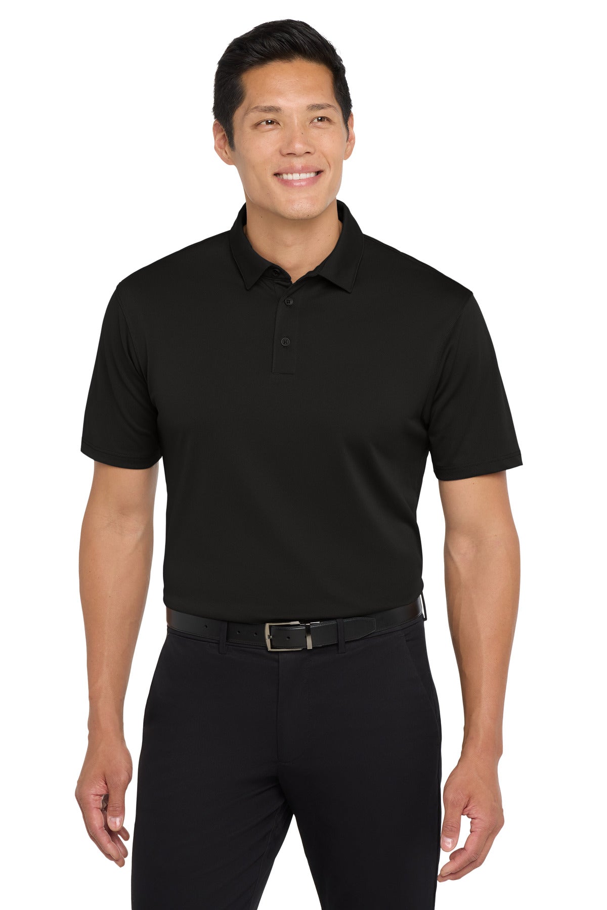Custom Embroidered Port Authority Polos/Knits in Black