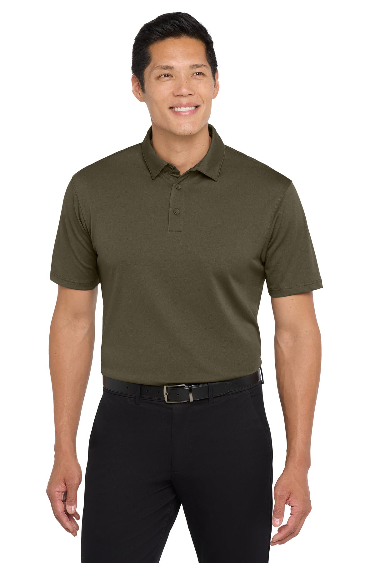 Custom Embroidered Port Authority Polos/Knits in Deep Olive