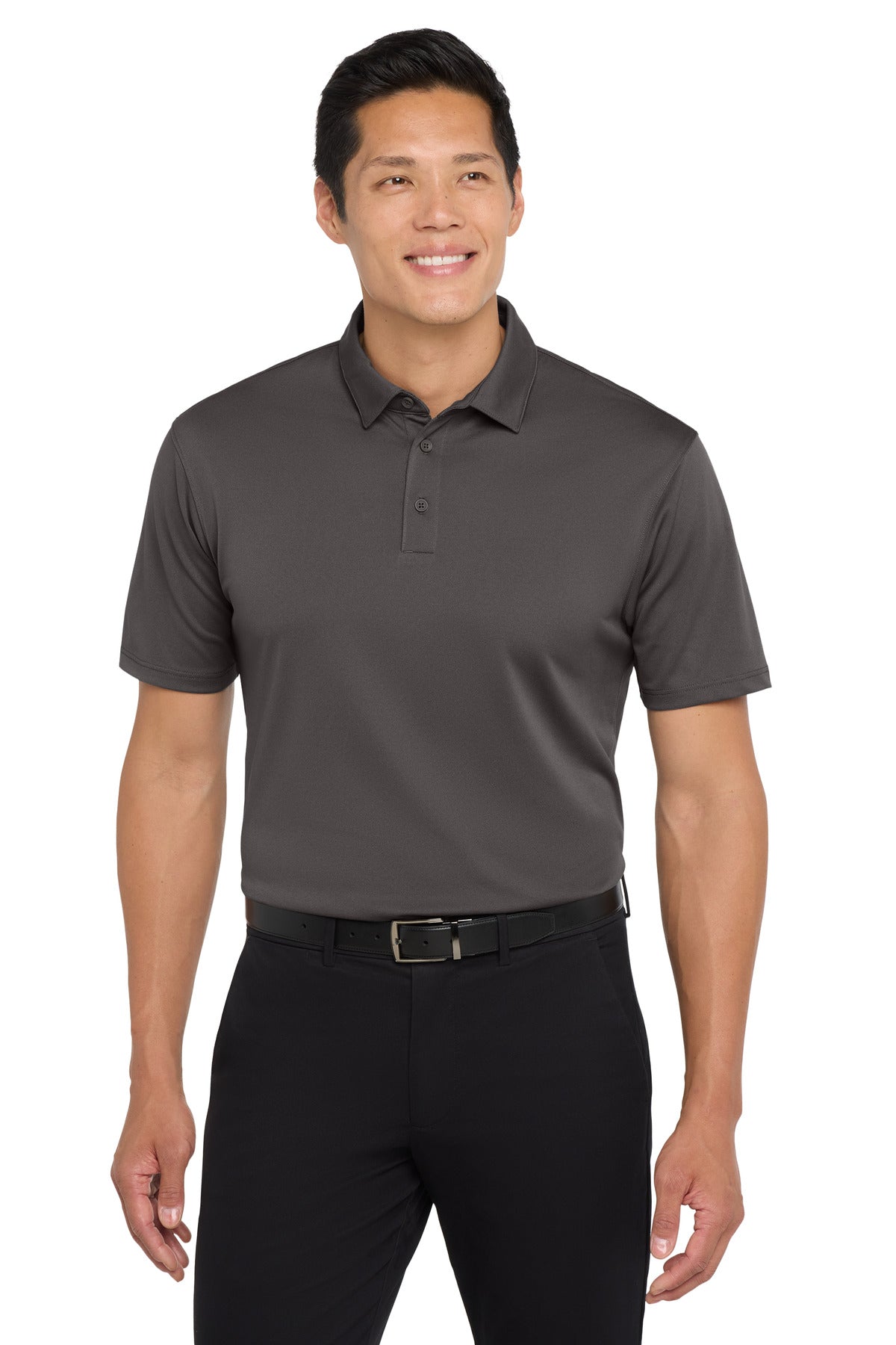 Custom Embroidered Port Authority Polos/Knits in Sterling Grey